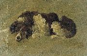 Theo van Doesburg Hond oil